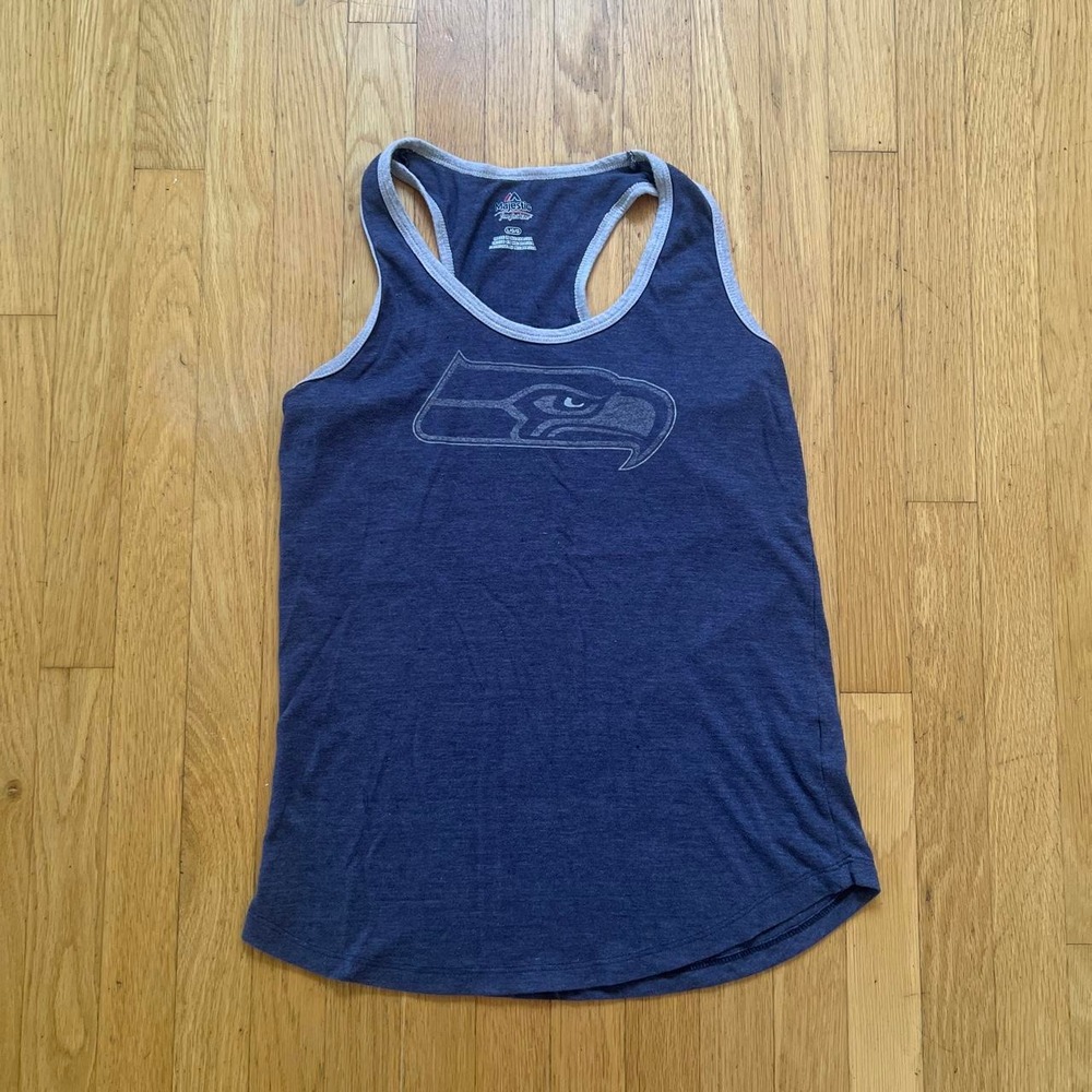 Navy blue Seattle Seahawks tank top